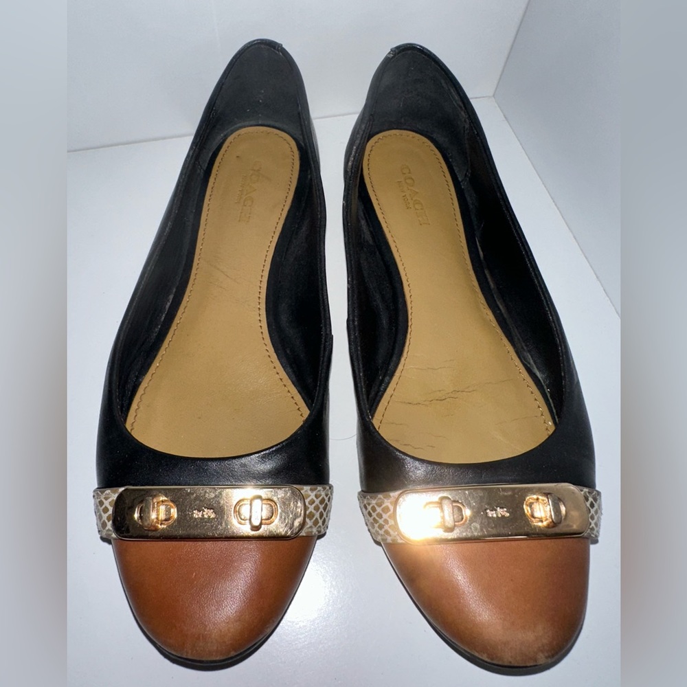 Coach shoes| flat brown